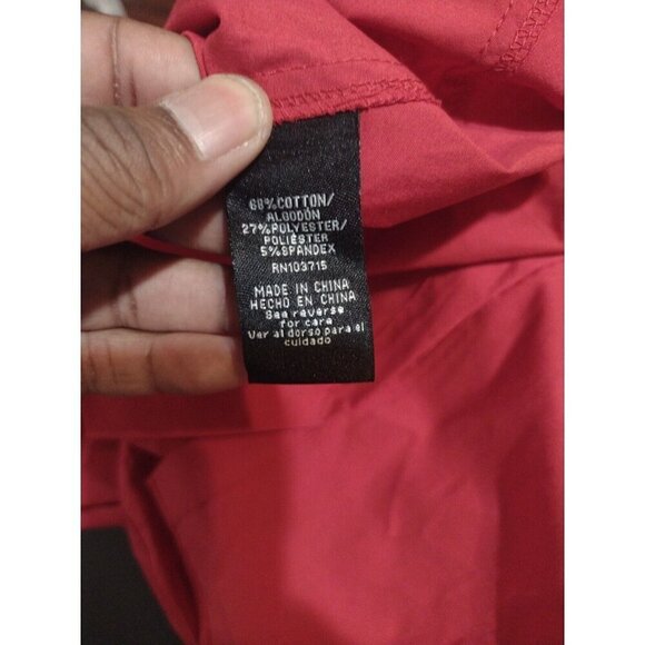 NWT Zac & Rachel Women's Long Sleeve Button-Down Red Collar Shirt Size XL New - Picture 8 of 10